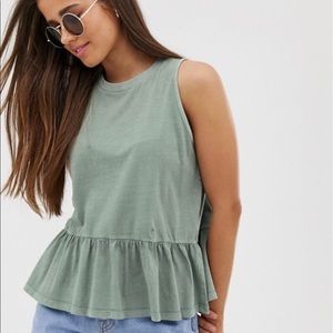 ASOS Sleeveless top with peplum detail